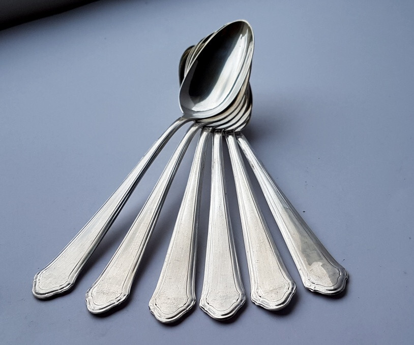 Set, 6 Spoons, LASARUS POSEN, 800 Silver K775