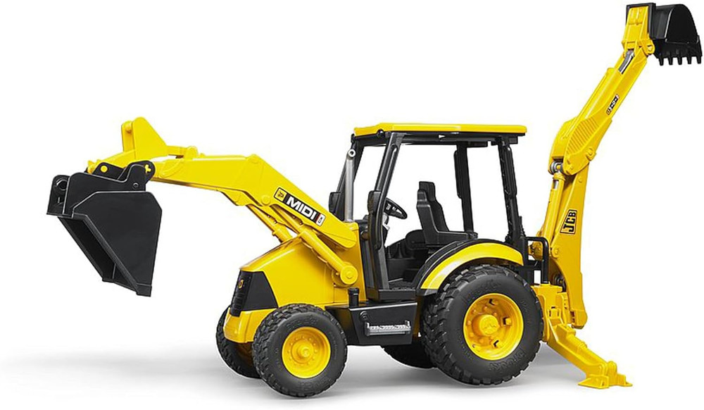 Toys - Construction Realistic JCB MIDI CX Backhoe Loader with Changeable Front L