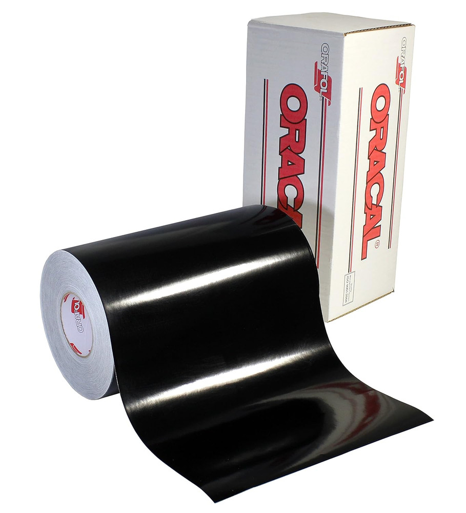651 Permanent Adhesive Black Gloss Vinyl (12" X 6Ft)
