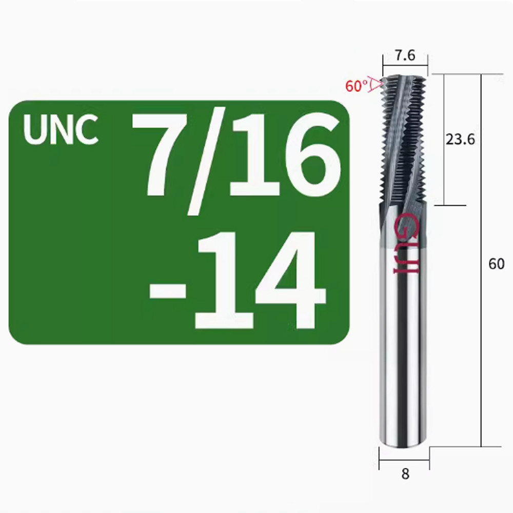 7/16-14 CARBIDE THREAD MILL - TiALN COATED
