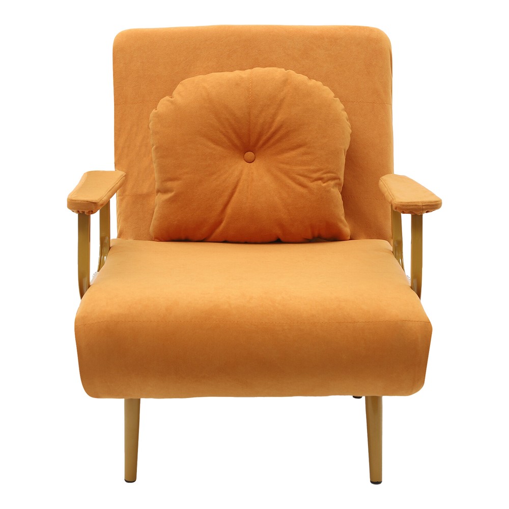 3 IN 1 Convertible Sofa Bed Folding with Pillow & 5-Position Adjustable Backrest