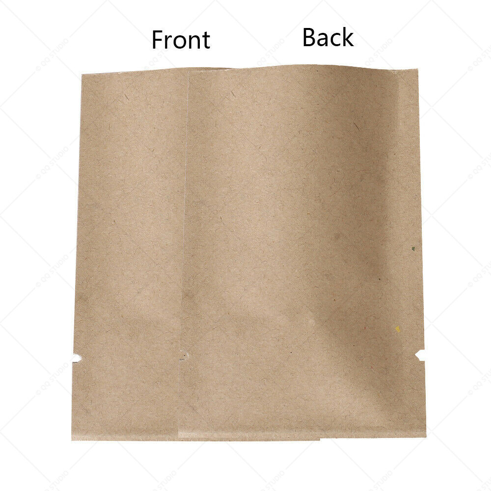 Multiple Colors & Sizes Paper Silver Laminated Inner Flat Open Top Bag Pouch