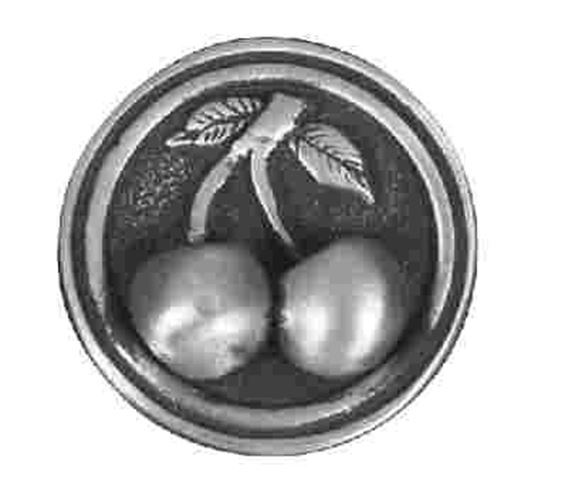1-3/8" Cherries Knob Brushed Satin Pewter