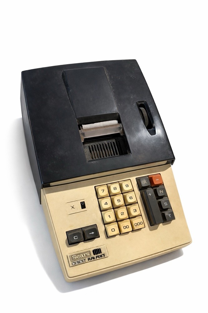 Sears Adding Machine with Cover (NO POWER CORD)