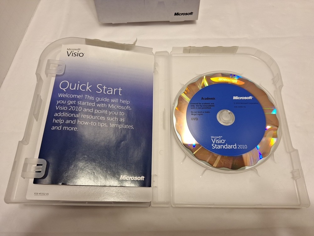 Microsoft Visio Standard 2010 Academic Full Version DVD Read Desc See Pics