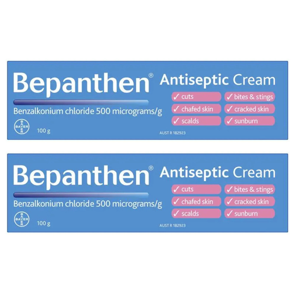 2X Bepanthen Antiseptic Cream 100g