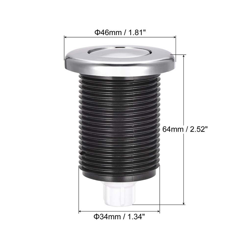 Waste Disposal Air Button Switch 34mm Dia Car Lock