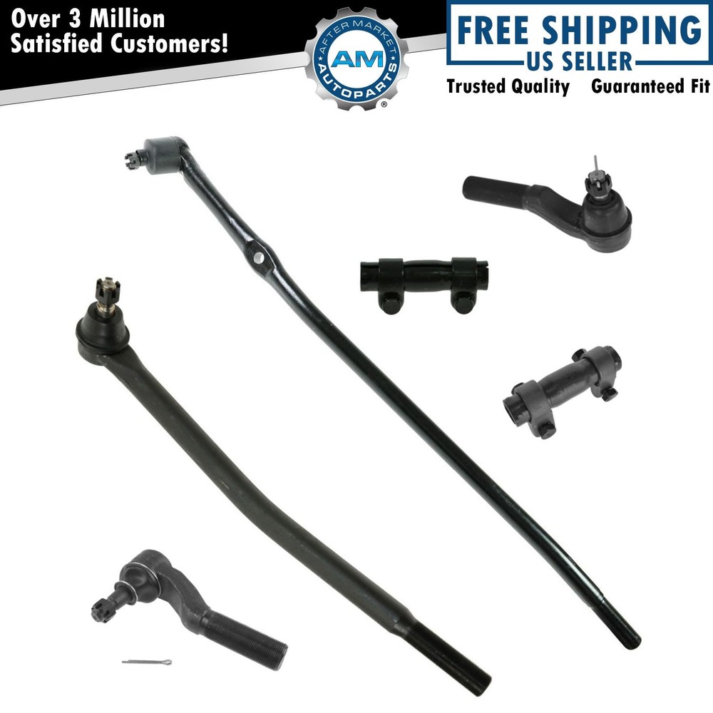 Tie Rod and Adjusting Sleeve Front 6 Piece Kit for 92-07 Ford E250 E350 E450 Van