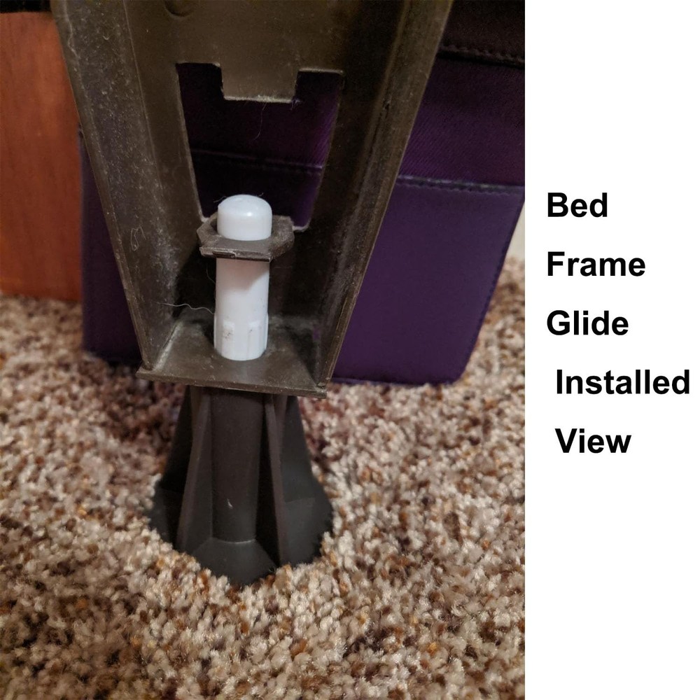Steel Stem Bed Frame Feet to Replace Wheels. Replacement Feet Make Your Bed S...
