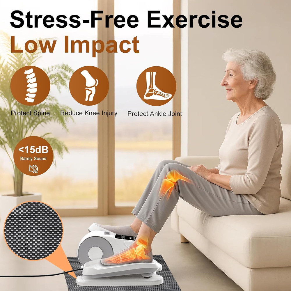 ® 028 under Desk Elliptical 12 Speed 5 Modes Motorized Leg Exerciser While Sitti