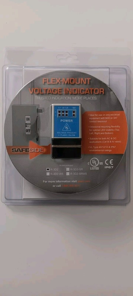 Grace R-3D2 Flex-Mount Voltage Indicator, Flashing, 3 Phase, 4-Wire