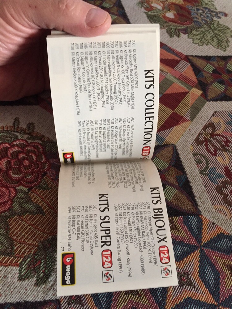 1998 Burago Car Catalog