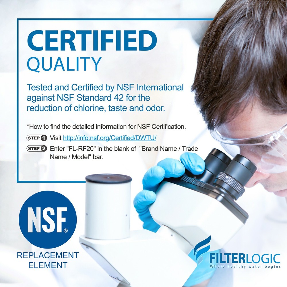 FilterLogic Refrigerator Water Filter, Replacement for LG® LT800P®