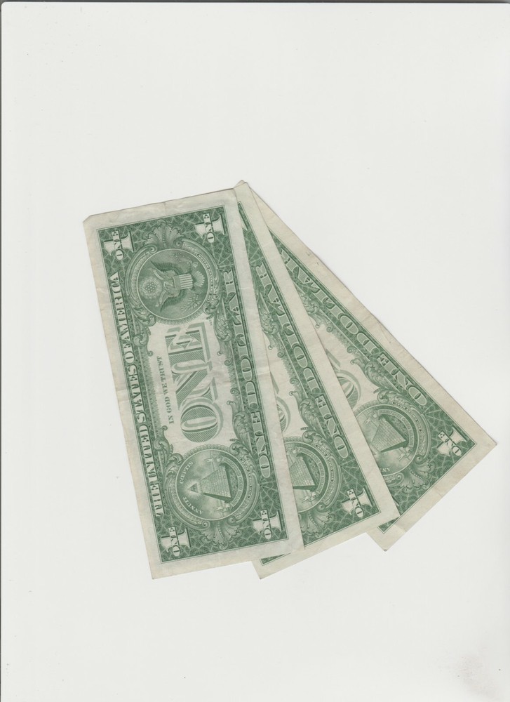 3 Lightly Circulated 1957 Silver Certificate