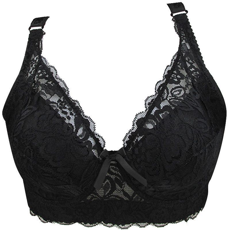Plus Size Minimizer Underwire Unlined Bra with Embroidery Lace bracier de mujer