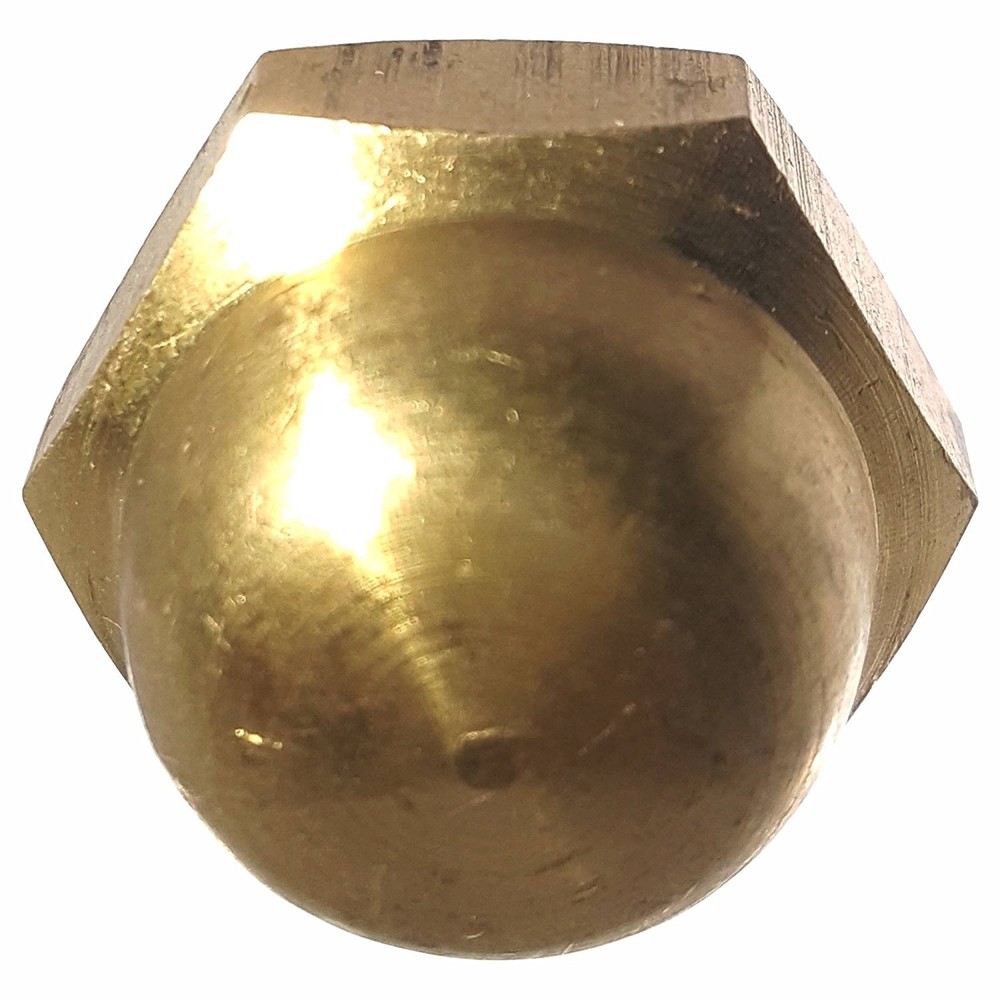 6-32 Hex Cap Nuts Solid Brass Grade 360 Commercial Plain Finish Quantity 50
