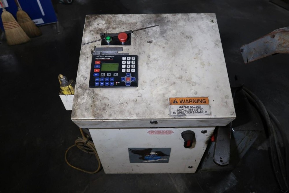 45 TON MINSTER "59S" FIXED-BASE GAP FRAME PRESS w/SERVO-FEED