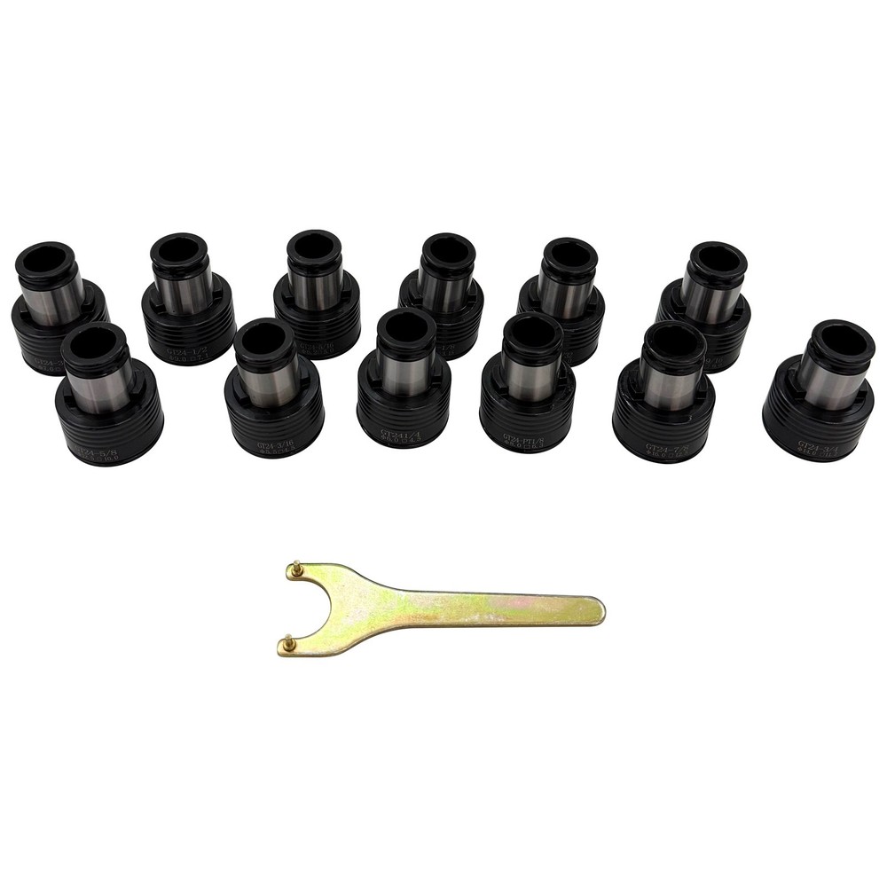 Tapping Machine ANSI Chuck Set 12PCS Quick Change Chuck 1/8"-7/8"