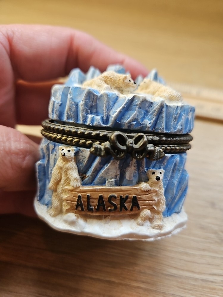 Hinged Trinket Box Alaska Bears