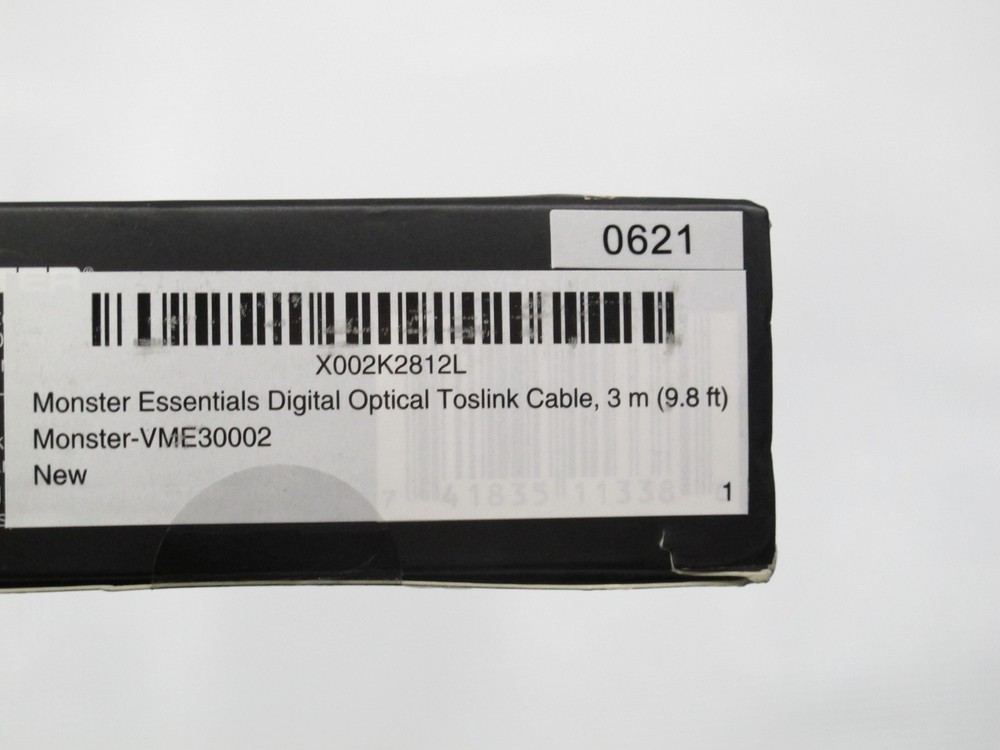 Monster Essentials Digital Optical Audio Cable Gold Plated Tip / ABS Shell 9.8FT