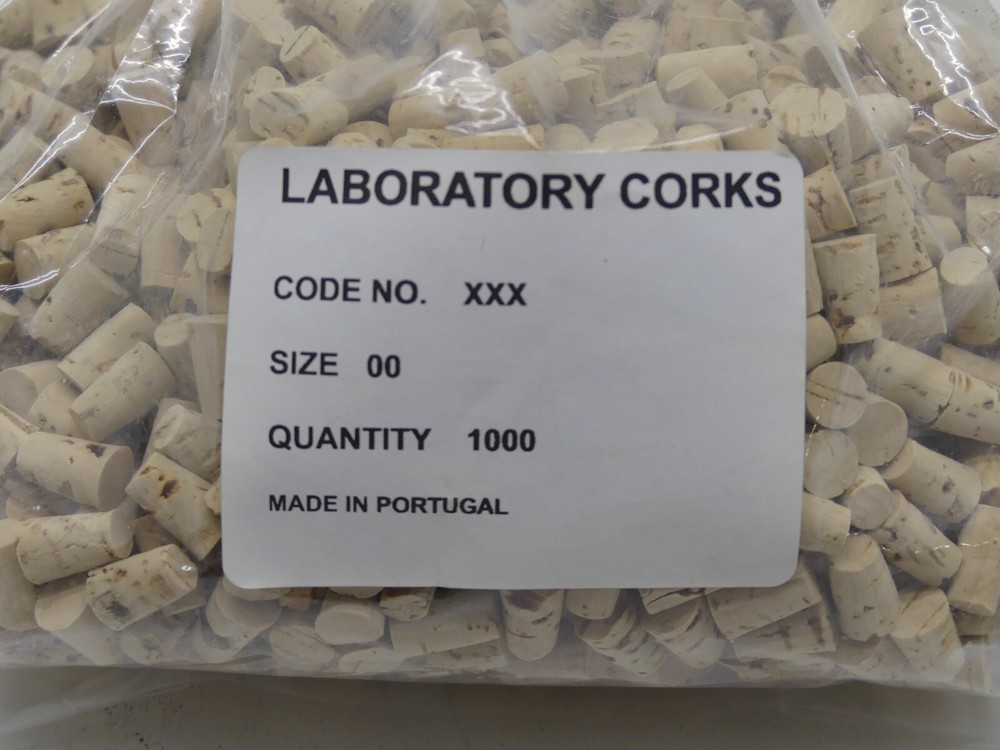 Carplug Size 00 Laboratory Corks 1000/Bag