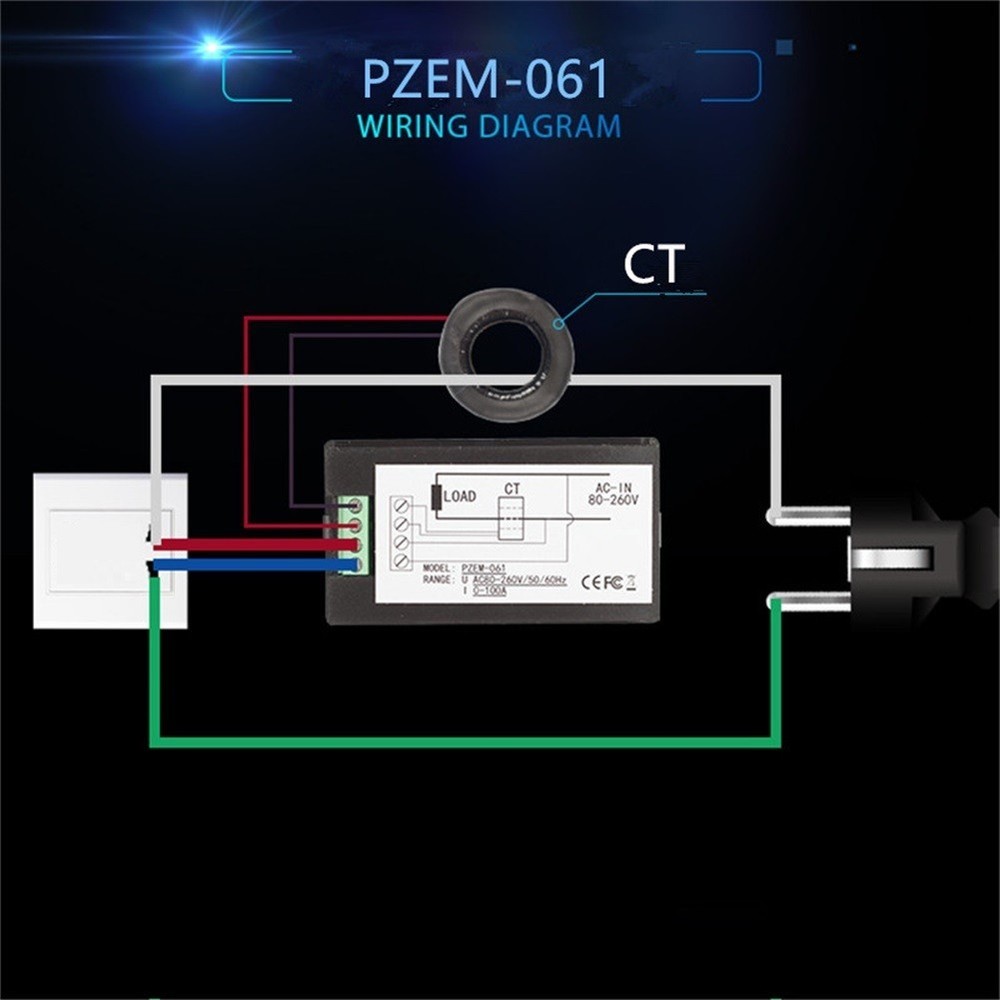 Comprehensive 100A LCD Ammeter for Accurate Voltage and Current Readings