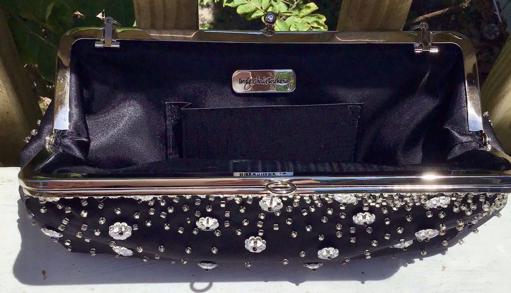 VTG Black Evening Clutch Purse By Inge Christopher