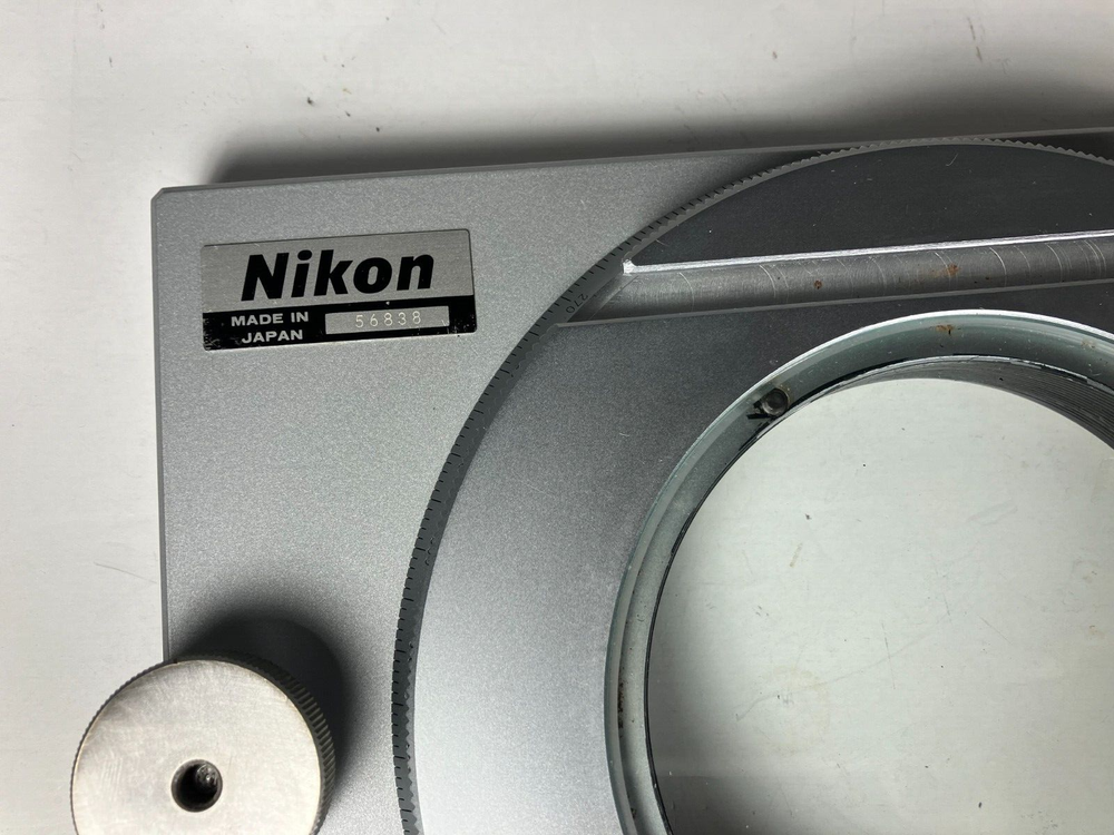 Nikon Goniometer Microscope 360 degree rotary Stage , serial # 56838