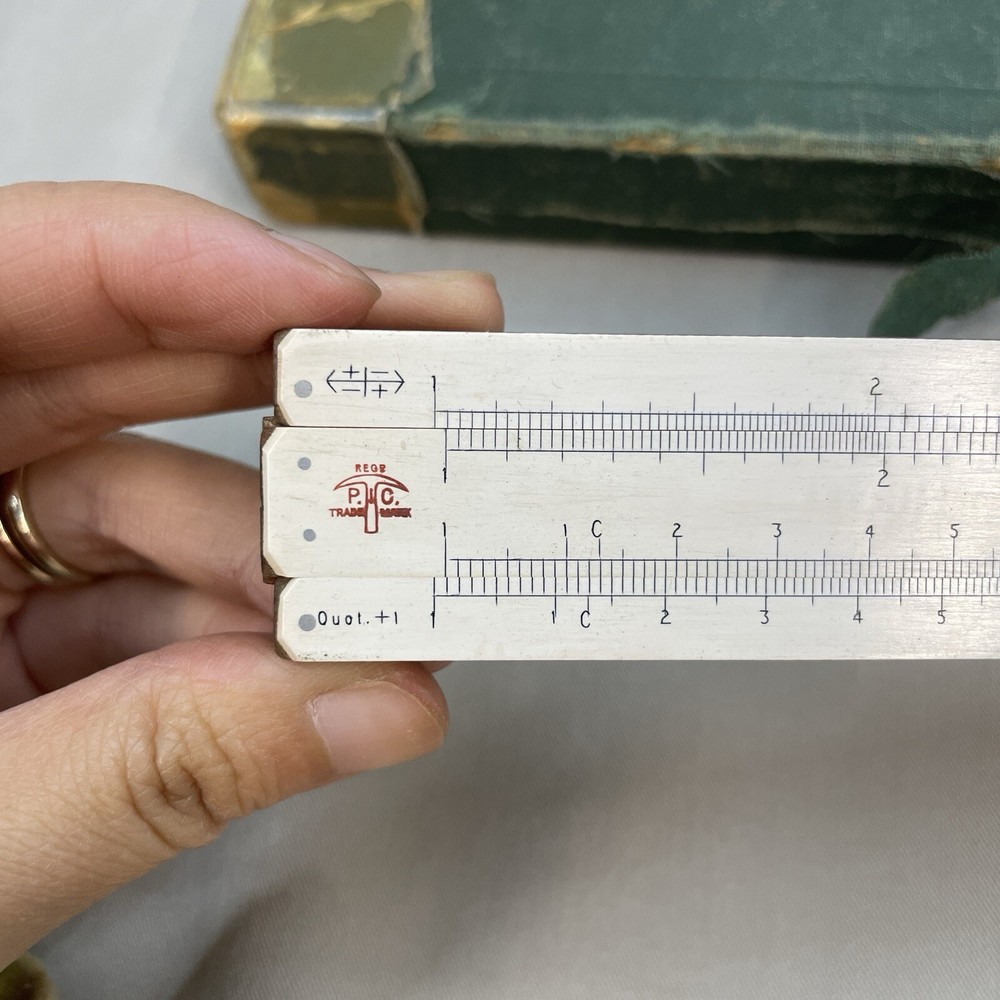 Vintage Slide Rule Bundle x4 PIC Thornton With Cases English