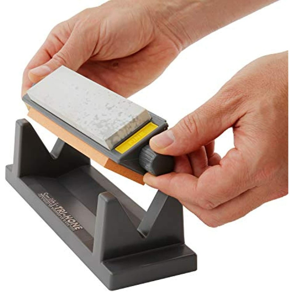 Smith's - TRI6 TRI-6 Arkansas TRI-HONE Sharpening Stones System Gray