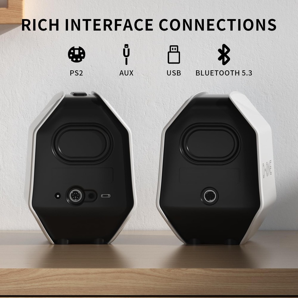 Computer Speakers for Desktop PC, Gaming PC Speakers for Desktop – USB-C, Blu...