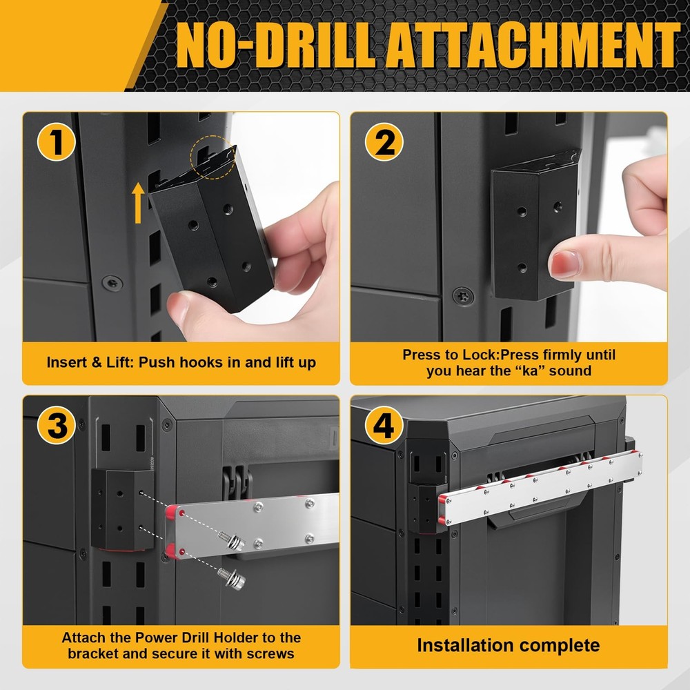 Power Drill Holder Fits for ToughBuilt StackTech Tool , Heavy-Duty Stainless ...