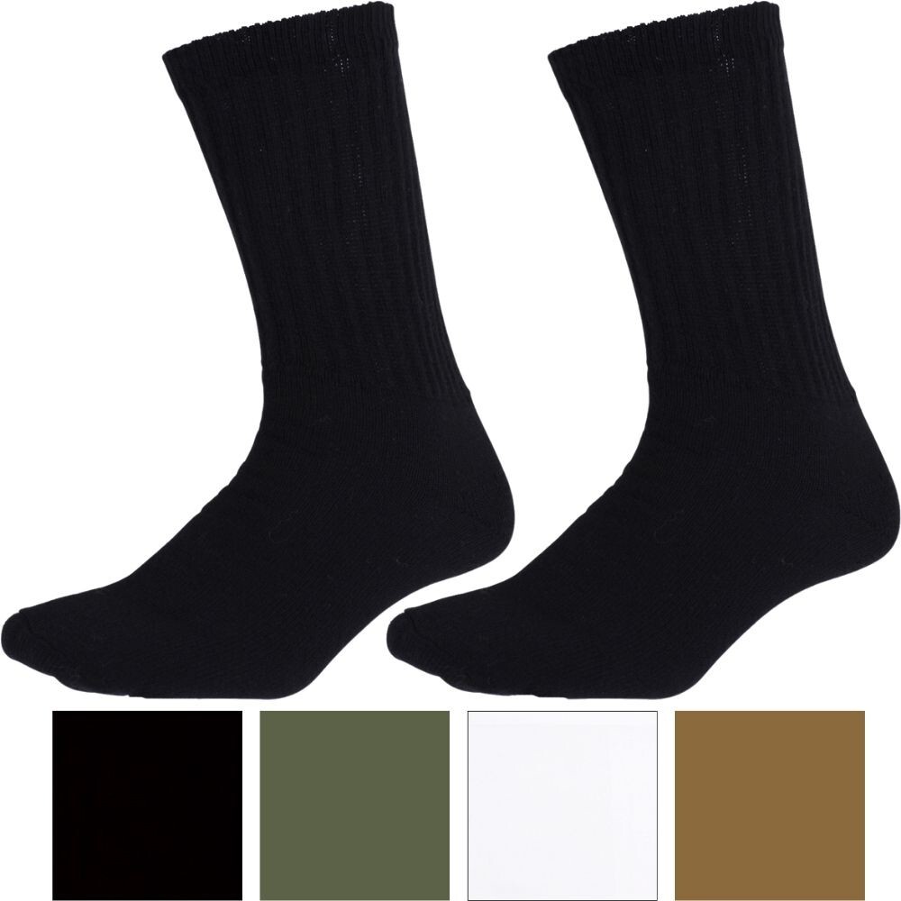 Athletic Crew Socks 3-Pack | Durable, Comfortable Physical Training US-Made