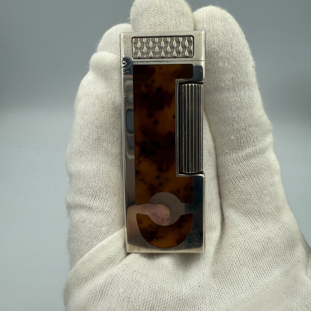 Working Dunhill Rollagas lighter silver For pipes with box and paper