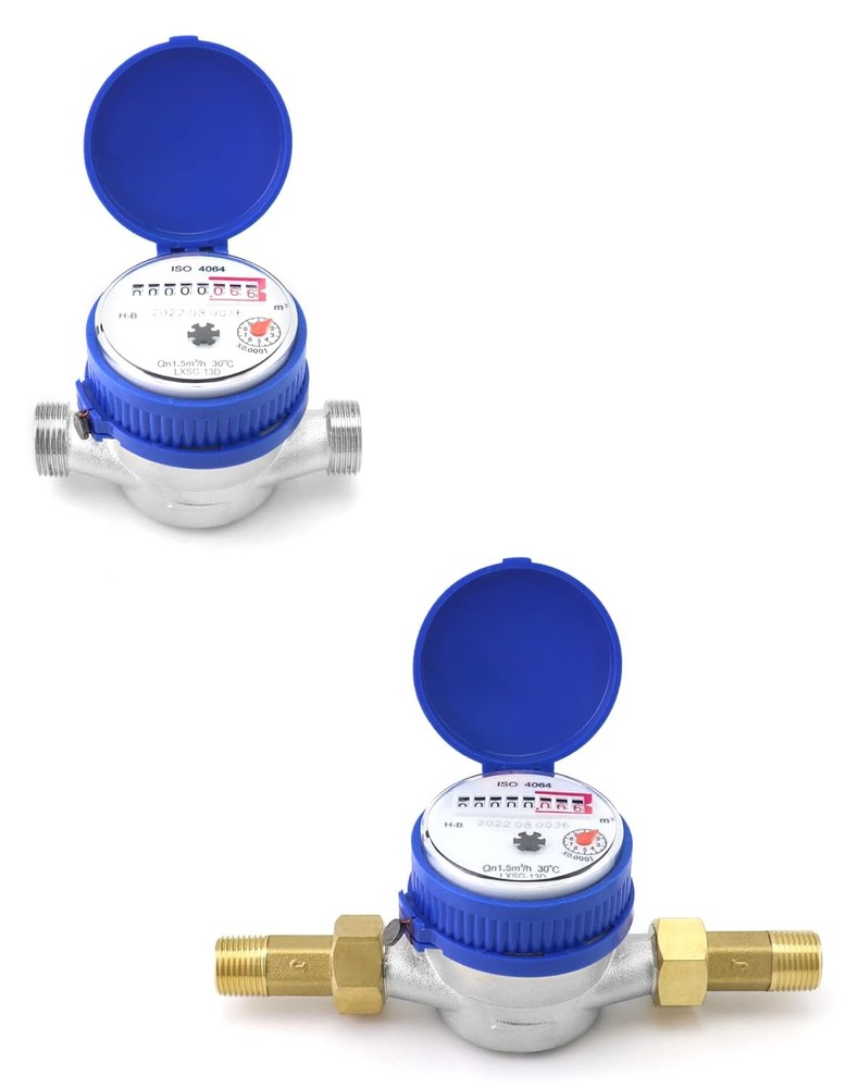 QWORK Water Meter 1 2 NPT Stainless Pulse Output New