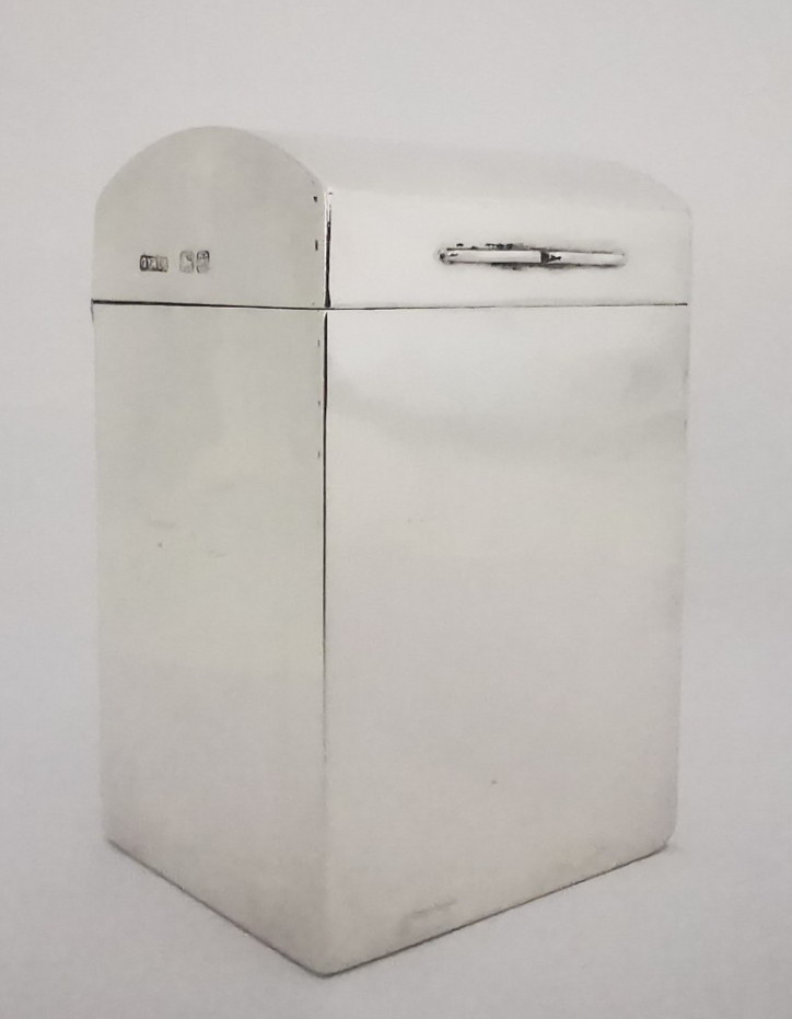 Fine Antique Solid Silver Playing Cards Box - Chester 1908