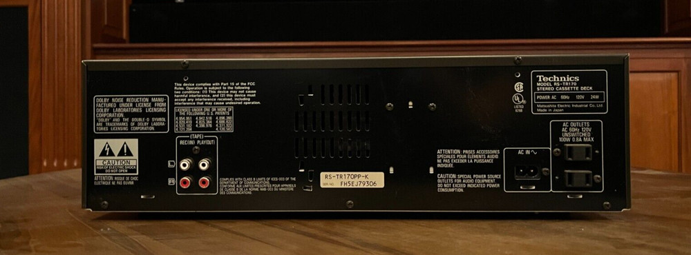 Technics RS-TR170 Stereo Cassette Deck