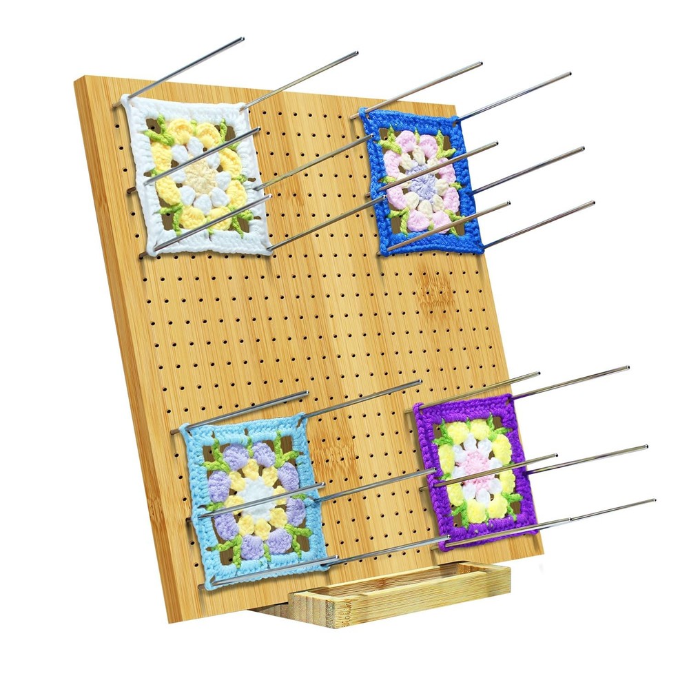 LIVSMON 13" Crochet Blocking Board Handcrafted Knitting Blocking Mat Full Kit