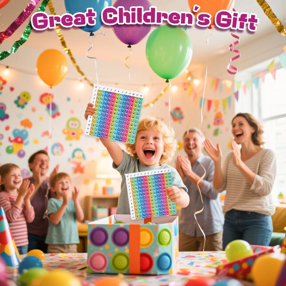 ​Multiplication Table Game Rainbow Learning Mat 12x12, Educational Math Chart...