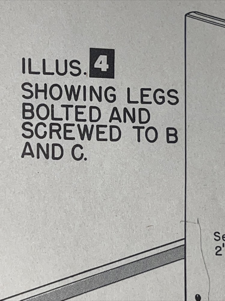 Easi-Bild Pattern #137 Modern Dining Table 1950