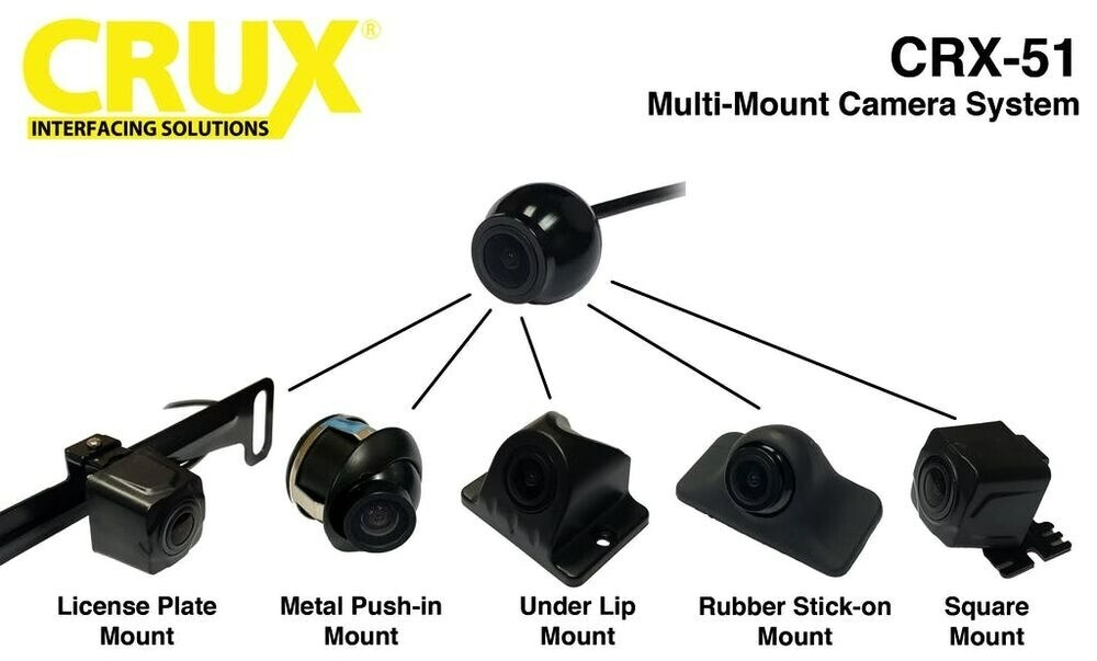 Crux CRX-51 Universal Multi-Mount Backup Camera System