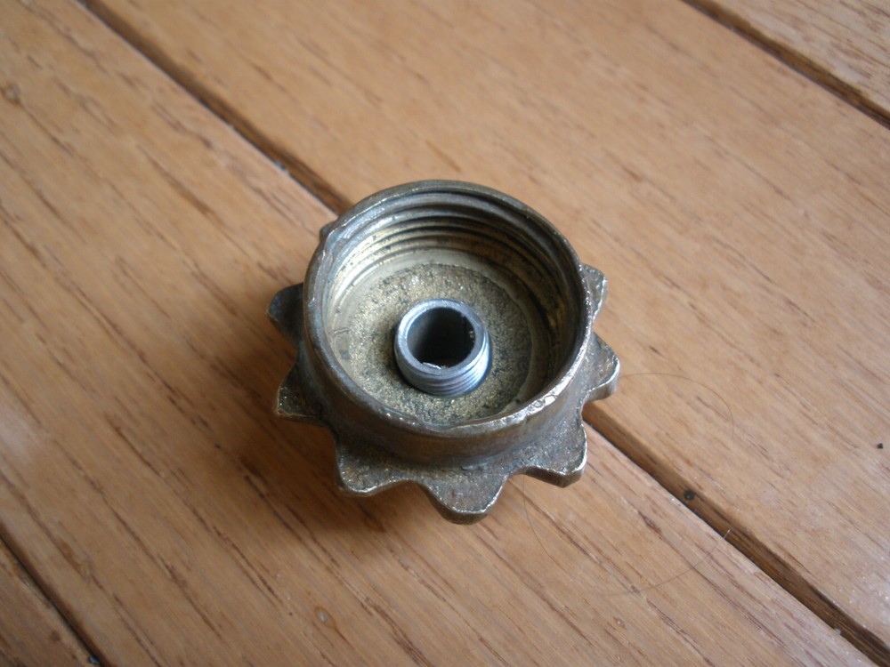 Vintage BRASS BLOW TORCH - Wooden Handle