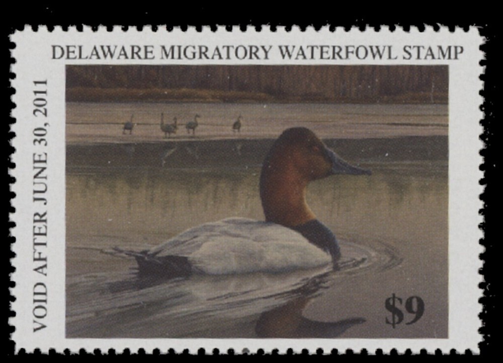 2010  Delaware State Duck Stamp Mint Never Hinged. Original Gum