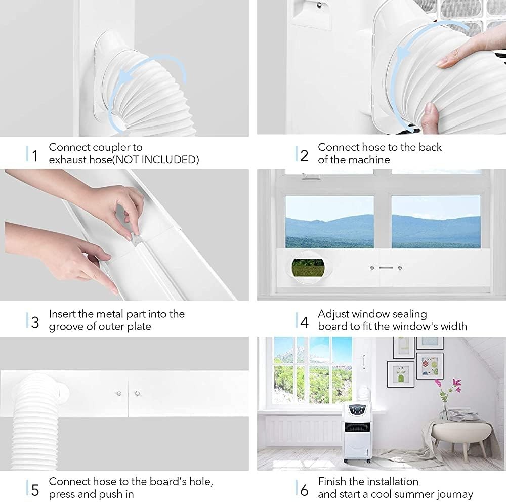 Efficient AC Window Kit for Residential Use - No Tools Required Installation