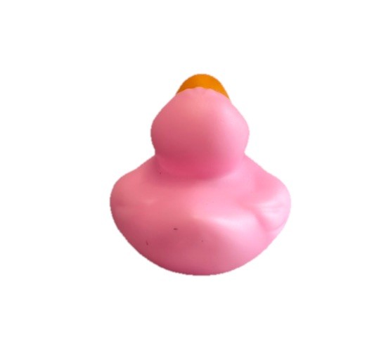 Light Pink With Hearts Rubber Duck Approx. 2 in