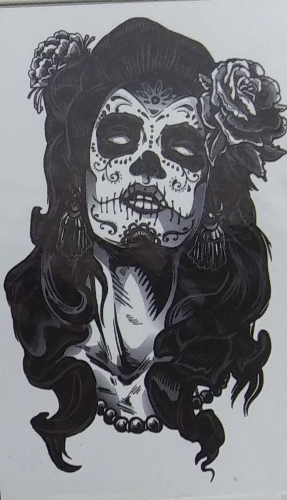 Brand New Temporary Tattoo SugarSkull
