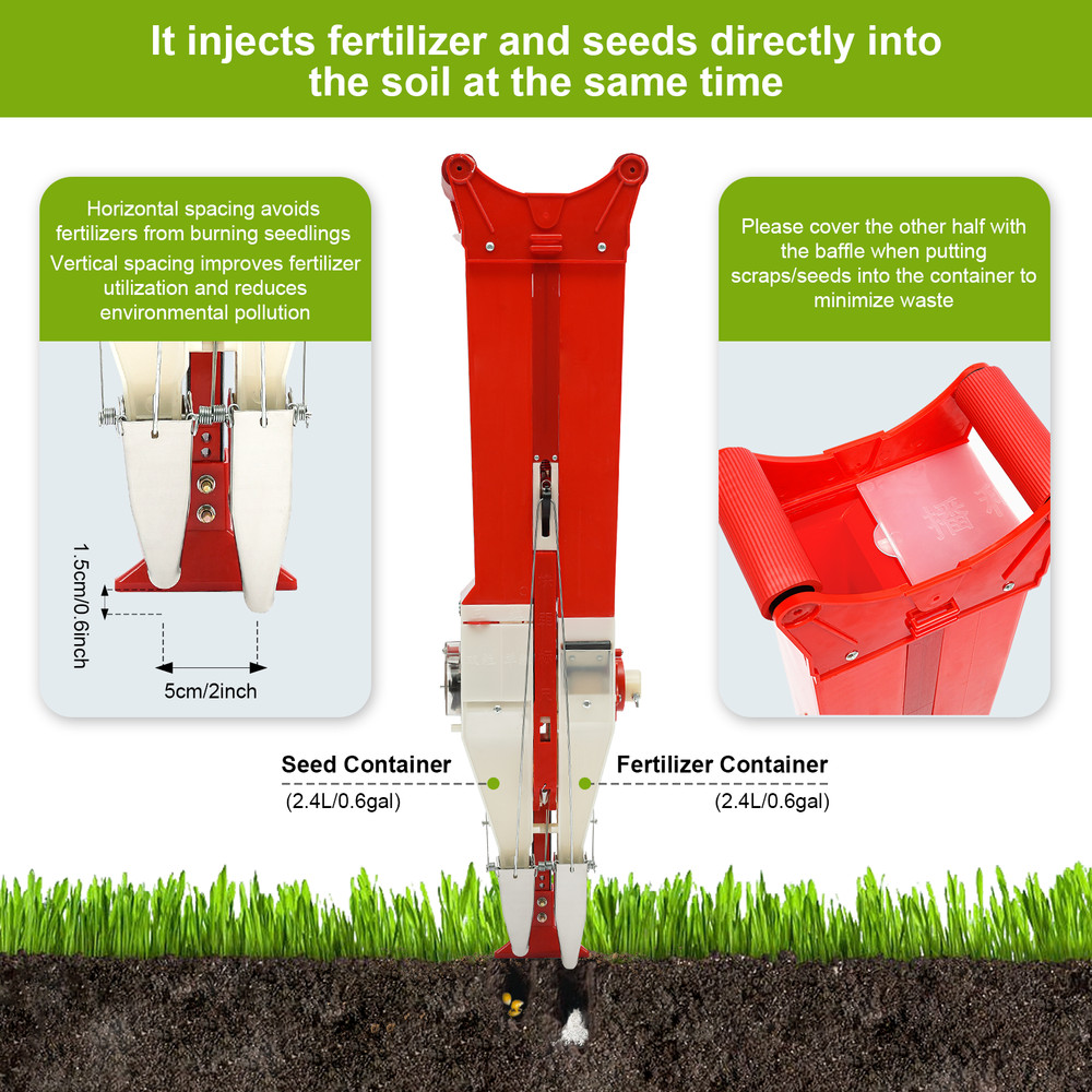 Handheld Applicator Fertilizer Corn Peanut Seed Seeder Garden Planter Tool