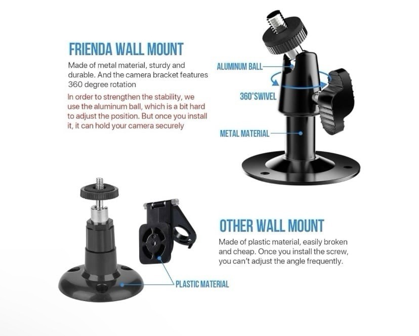 360 degree adjustable wall mount bracket protective skin for blink XT