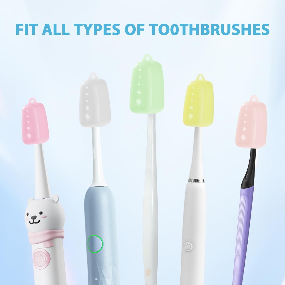 6 Packs Silicone Toothbrush Covers