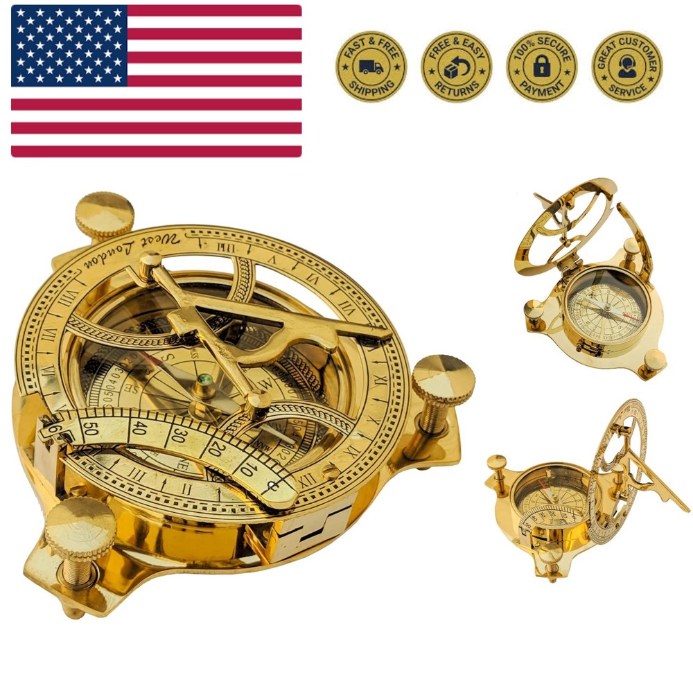 Sundial Compass Solid Brass Sun Dial